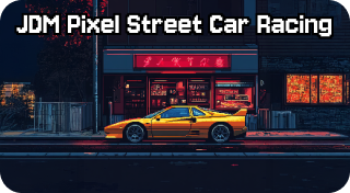 JDM Pixel Street Car Racing