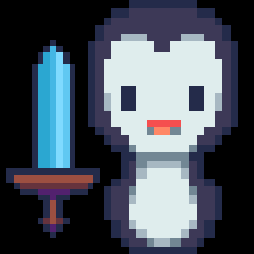 Strategy game but with a penguin who has a sword